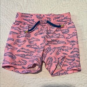 Old Navy Pink Crocodile Pattern Kids Shorts